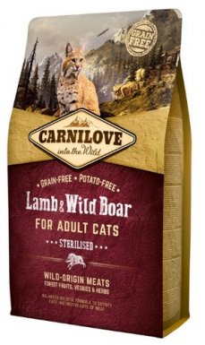 Carnilove Cat Lamb & Wild Boar Sterilised - jagnię i dzik