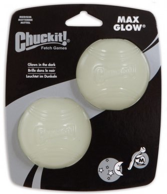 Chuckit! Max Glow Ball Medium 2pak świeci w ciemności 6,5cm