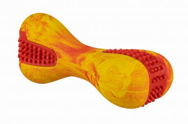 Yarro Energy Fire zabawka kość z naturalnej gumy z wypustkami dla psa 14cm