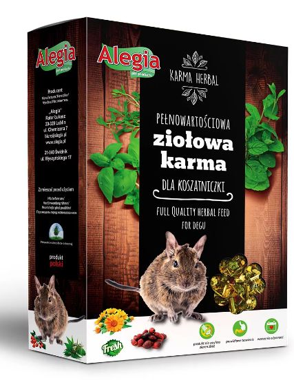 Alegia Herbal karma podstawowa ziołowa dla koszatniczki 300g