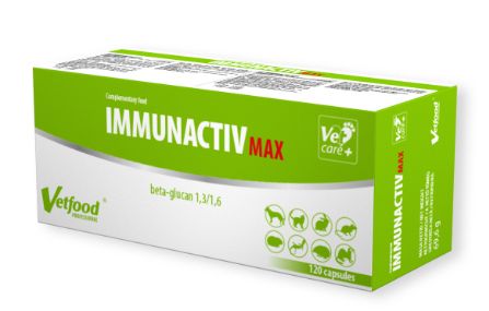 Vetfood Immunactiv Max wspiera odporność 120kaps