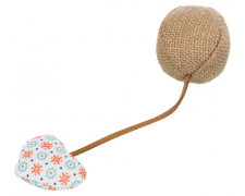 Trixie piłka z sercem z juty zabawka z kocimiętka dla kota 4,5x18cm