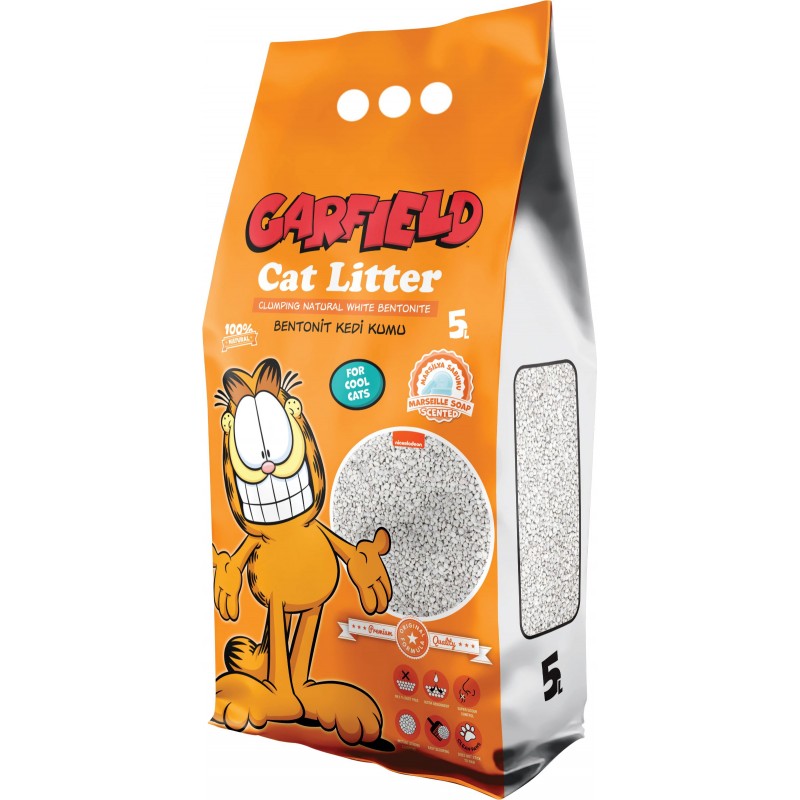 Garfield żwirek bentonitowy o zapachu mydła marsylskiego dla kota
