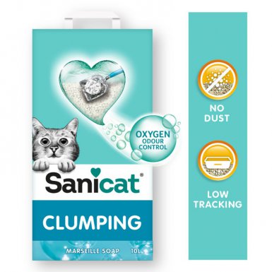 Sanicat Clumping żwirek zbrylający się z mydłem marsylskim 
