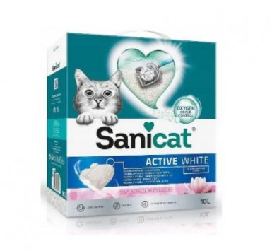 Sanicat Activ White żwirek dla kotów Lotos zbrylający 10L