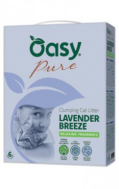 Oasy Mineral Pure Levander Breeze lawendowy żwirek klasy super premium z bentonitem 