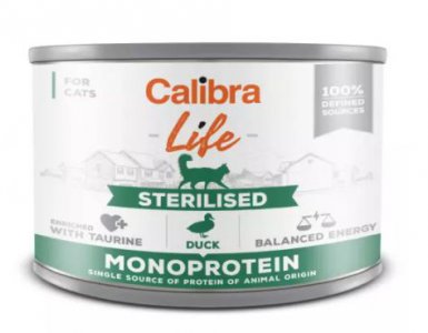 Calibra Cat Life Sterilised monoproteinowa karma dla sterylizowanych kotów puszka 200g