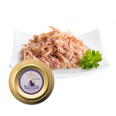 Nuevo Adult Sterilized filet z indyka z cielęciną oraz olejem lnianym tacka 80g