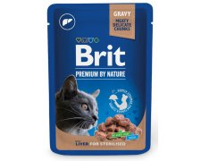 Brit Premium By Nature Cat Sterilised Liver sos saszetka 100g