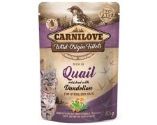 Carnilove Cat Quail & Dandelion Sterilised - przepiórka i mniszek saszetka 85g