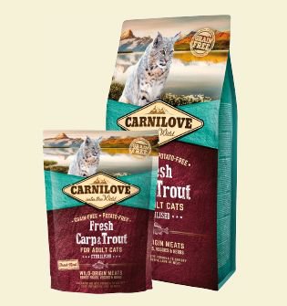 Carnilove Fresh Carp & Trout - Sterilised bez zbóż, bez ziemniaków karma dla kota