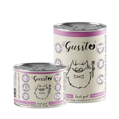 Gussto Super Premium Fresh Goat monobiałkowa, holistyczna, lekkostrawna karma dla kota z koziną