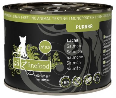 Catz Finefood Purrrr N.105 monobiałkowa karma z 70% łososia w bulionie dla kota
