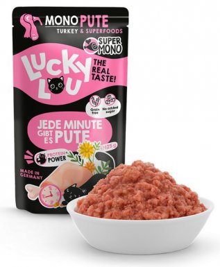Lucky Lou SuperMono Indyk monoproteinowa saszetka dla kota 125g