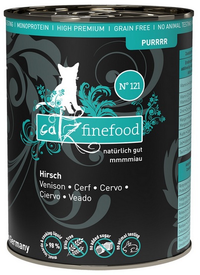 Catz Finefood Purrrr N.121 monobiałkowa karma z 70% jelenia w bulionie dla kota