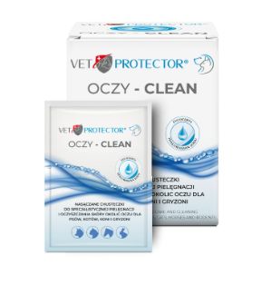 JM Sante Vet Protector Clean chusteczki do oczyszczania oczu u psów i kotów 20szt. 
