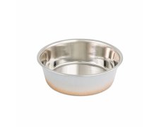 Barry King Miska dla psa szara ze złotym brokatem stal nierdzewna 470ml