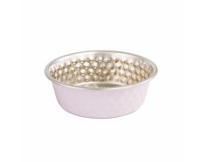 Barry King Miska dla kota lub psa fioletowa tłoczona wzór plaster miodu stal nierdzewna 260ml