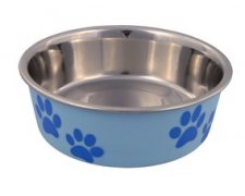 Trixie Miska metalowa z plastikową powłoką w łapki 450ml