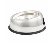 Barry King Miska dla psa owalna stal nierdzewna antypoślizgowa z podwyższoną ścianką 