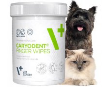 VetExpert Caryodent Finger Wipes nakładki na palec do czyszczenia zębów oraz dziąseł psów i kotów 50szt.