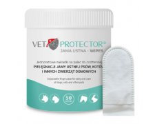 JM Sante Vet Protector Wipes chusteczki do higieny jamy ustnej dla psa i kota 50szt. 