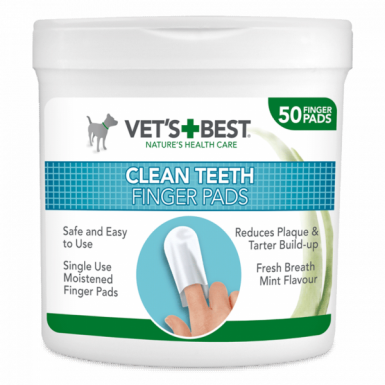 Vet's Best Teets Finger Pads czyściki do zębów na palec 50 sztuk 
