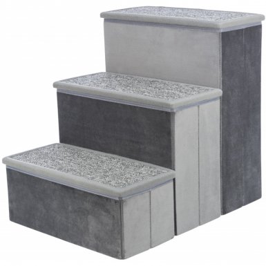 Trixie Schody dla psa czy kota ze schowkami szare 34x45x50cm