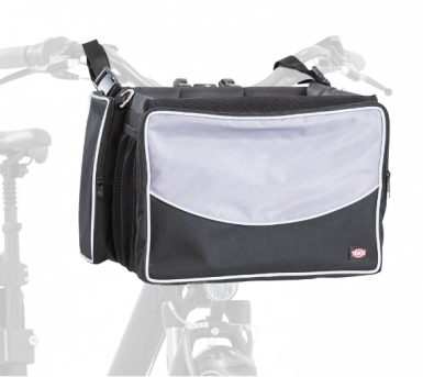 Trixie transporter rowerowy dla psa przedni czarno-szary 41x26x26 cm do 7 kg