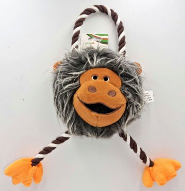 Yarro Pluszowa małpka ze sznurem bawełnianym dla psa 34cm