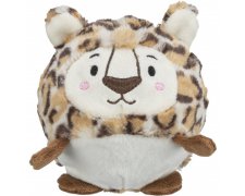 Trixie Piłka Leopard zabawka z dźwiękiem dla psa plusz z gumą 13cm 