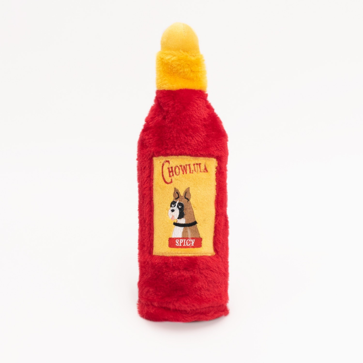 ZippyPaws pluszowa trzaskająca butelka Hot Sauce Chowlula ZP981