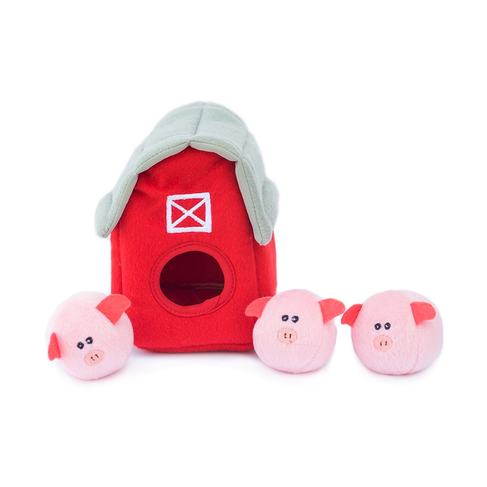 ZippyPaws Pluszowa norka Domek ze świnkami zabawka dla psa 16,5x10x18cm