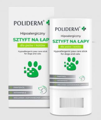 JM Sante Poliderm hipoalergiczny sztyft na łapy dla psa i kota 14,5g