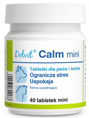 Dolvit Calm Mini- naturalny preparat dla psów i kotów zalecany do podawania w sytuacjach stresowych 40tab