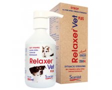 ScanVet Relaxer Vet Plus innowacyjny preparat antystresowy dla psów i kotów 250ml