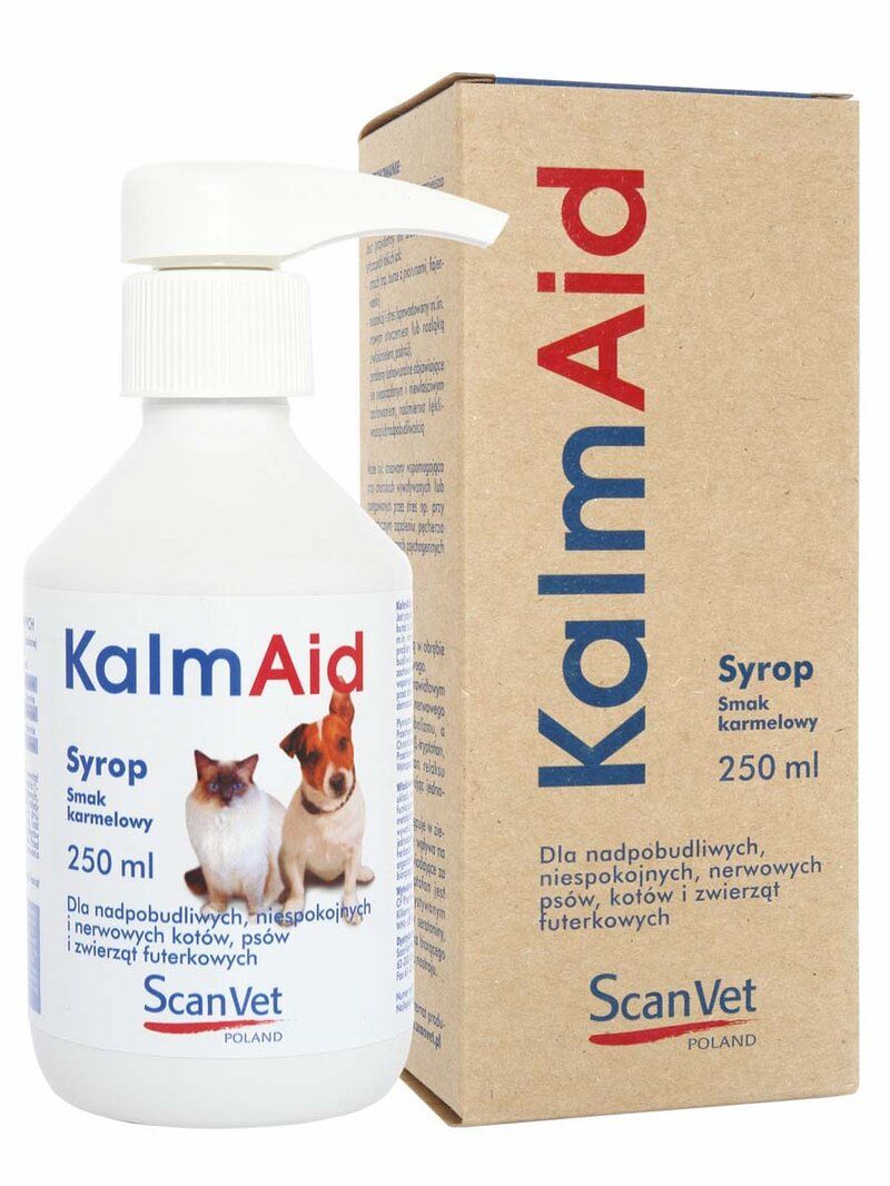 ScanVet KalmAid 250ml - dla nadpobudliwych, nerwowych psów i kotów