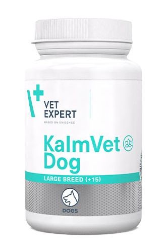 Vet-Trade KalmVet Large Dog dla psów ras średnich i dużych łagodzący objawy stresu, niepokoju 60 kapsułek 