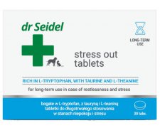 Dr Seidel Stress Out tabletki do długotrwałego stosowania w stanach niepokoju i stresu dla psa i kota 