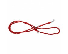Barry King Rope smycz regulowana dla psa czerwona ze sznurem odblaskowym 120cm / 6mm