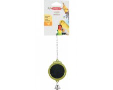 Zolux Lusterko okrągłe z dzwoneczkiem na łańcuszku dla ptaków domowych