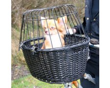 Trixie Bicycle Basket Rowerowy kosz wiklinowy 50x41x35cm czarny