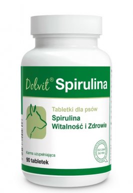Dolvit Spirulina tabletki bogate w wysokiej jakości białko dla psów 90szt.