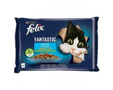Felix Fantastic rybne smaki z warzywami saszetki dla kota 4x85g