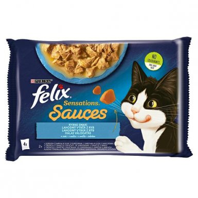 Felix Sensations sauces Rybne dania w sosie dla kota 4x85g