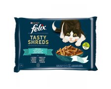 Felix Tasty Shreds saszetki dla kota w sosie łosoś z tuńczykiem 4x80g