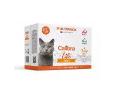 Calibra Cat Life Adult Multipack bez zbóż, soi, kukurydzy, GMO saszetki w sosie 12x85g