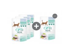 Opti Meal Adult saszetki dla kota 85g dorsz z warzywami 3 + 1 Gratis 