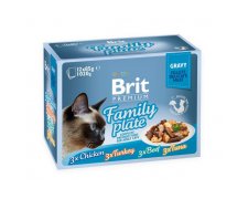 Brit Family Plate zestaw saszetek z sosem dla kota 12x85g