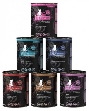 Catz Finefood Purrrr Multipack I monobiałkowa karma z 70% mięsa w bulionie dla kota puszki 6x400g